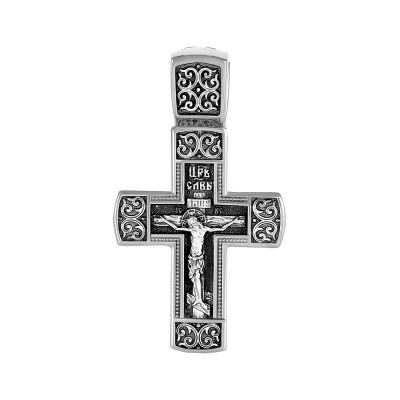 Лот: 23826469. Фото: 1. Серебряный крест с чернением. Другое (ювелирные изделия, бижутерия, часы)