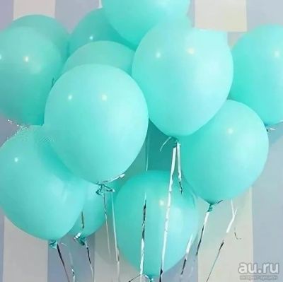 Лот: 12981345. Фото: 1. Шары цвет "Мята". Шарики гелиевые... Воздушные шары