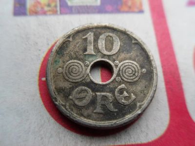 Лот: 10789359. Фото: 1. Дания 10 эре 1924. Европа
