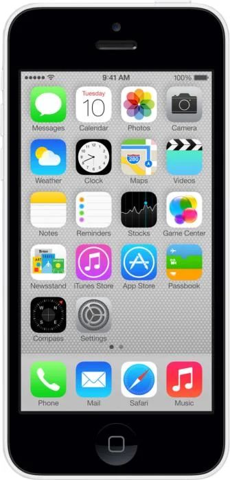 Лот: 7397399. Фото: 1. Apple iPhone 5C 16GB White. Смартфоны