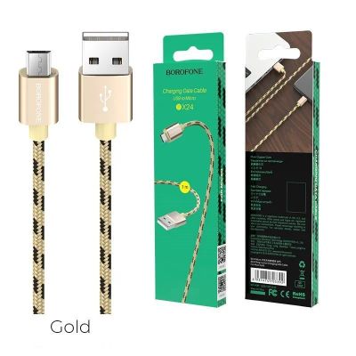 Лот: 22150281. Фото: 1. Кабель BOROFONE microUSB BX-24... Дата-кабели, переходники