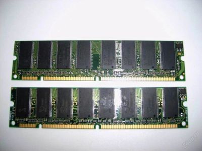 Лот: 60158. Фото: 1. SDRAM DIMM 196Mb (две планки... Красноярск