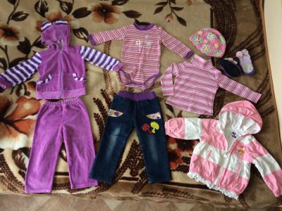 Лот: 9758139. Фото: 1. Пакет вещей 3. Девчуле 1-2 года... Костюмы, пиджаки, комбинезоны