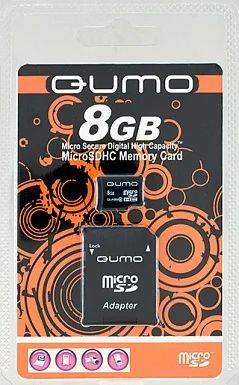 Лот: 7597542. Фото: 1. Карта памяти MicroSD 8 Gb Qumo... Карты памяти