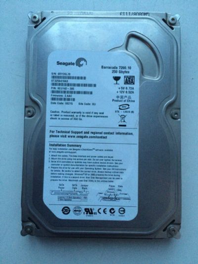 Лот: 6989289. Фото: 1. жесткий диск Seagate ST3250410AS... Жёсткие диски (HDD)