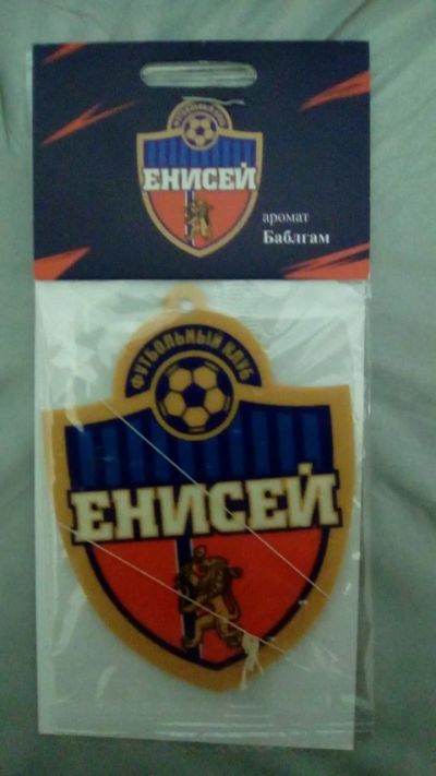 Лот: 16015129. Фото: 1. Футбол Енисей ароматизатор в машину... Мячи, ракетки, шайбы, клюшки