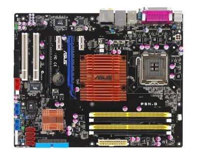 Лот: 6785954. Фото: 1. Asus P5N-D [LGA775 (поддержка... Материнские платы