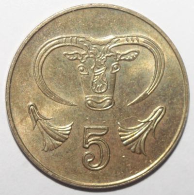 Лот: 18615456. Фото: 1. 5 центов 2001 год. Кипр. Европа