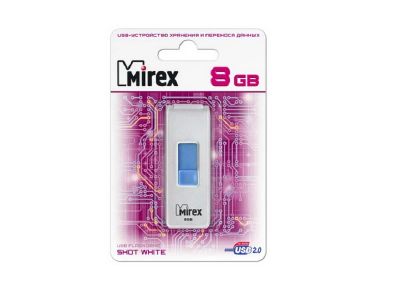Лот: 9988262. Фото: 1. 8GB USB Flash, MIREX Shot White... USB-флеш карты