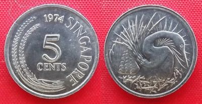 Лот: 23232326. Фото: 1. (№761/LF) 5 центов 1974 (Сингапур... Азия