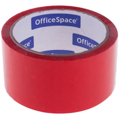Лот: 20035326. Фото: 1. Скотч 48*40м.*45мкм. красный OfficeSpace... Другое (канцелярские и офисные товары)