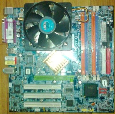 Лот: 1838978. Фото: 1. Gigabyte GA-8I865PEM-775 + Intel... Материнские платы