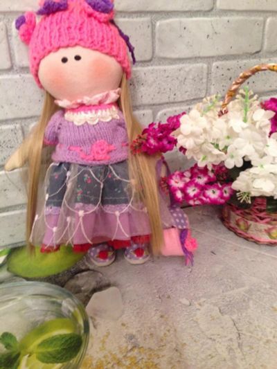 Лот: 13546152. Фото: 1. 40 см.Кукла текстильная. Авторские куклы, игрушки, поделки
