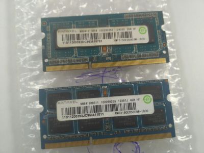 Лот: 12515611. Фото: 1. SoDIMM DDR3 4gb 2gb 1600Mhz. Оперативная память