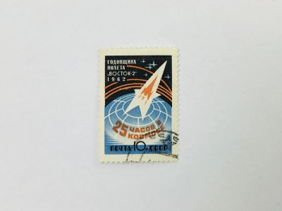 Лот: 23314765. Фото: 1. Годовщина космического полета... Марки