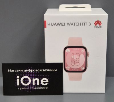 Лот: 24843433. Фото: 1. Huawei Watch Fit 3 Розовый (Новый... Смарт-часы, фитнес-браслеты, аксессуары