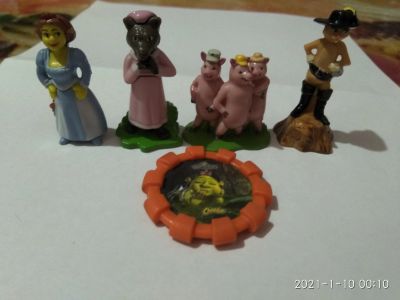 Лот: 17076361. Фото: 1. Киндер игрушки Шрек, цена за всех. Игрушки