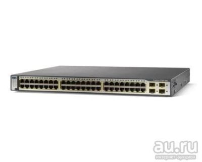 Лот: 9240352. Фото: 1. Коммутатор Cisco Ws-C3750-48Ts-S... Коммутаторы