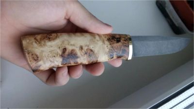 Лот: 10627088. Фото: 1. Нож ручной работы"Тополь"сталь... Ножи, топоры