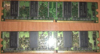 Лот: 3473392. Фото: 1. Hynix DDR1 PC3200 512 mb (2 x... Оперативная память