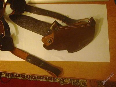 Лот: 1385425. Фото: 1. Кобура наплечная кожаная для пм... Аксессуары, запчасти