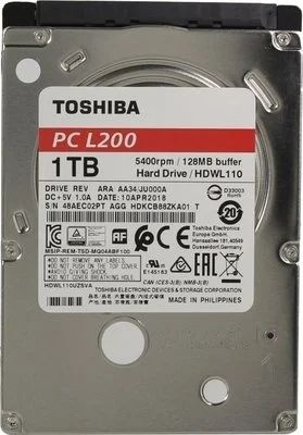Лот: 14374043. Фото: 1. Жесткий диск Toshiba L200 (HDWL110UZSVA... Жёсткие диски (HDD)