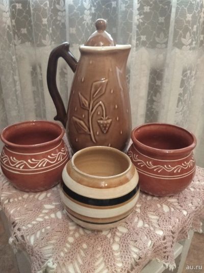 Лот: 16872547. Фото: 1. Кувшин с горшочками. Кувшины, графины