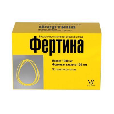Лот: 23711505. Фото: 1. Фертина Инозит 1000мг фоливая... Лекарства