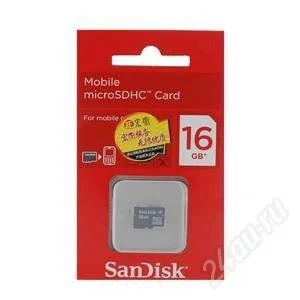 Лот: 2311924. Фото: 1. Карта памяти 16Gb microSd SanDisk... Карты памяти