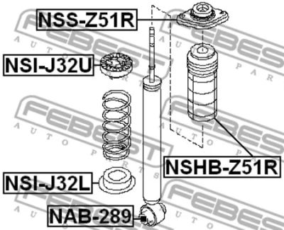 Лот: 18593903. Фото: 1. Пыльник заднего амортизатора NSHBZ51R... Ходовая, подвеска, рулевое управление