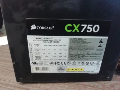 Лот: 16534818. Фото: 1. Блок питания 750W Corsair CX750. Корпуса, блоки питания
