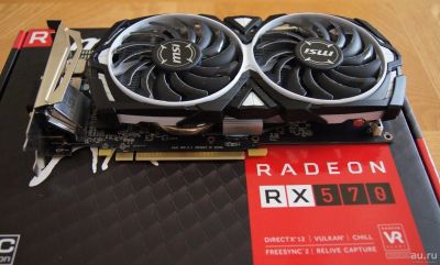 Лот: 15508410. Фото: 1. Видеокарта MSI Radeon RX 570 ARMOR... Видеокарты