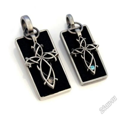Лот: 5843268. Фото: 1. Парные подвески Cross tags (Bico... Кулоны, подвески