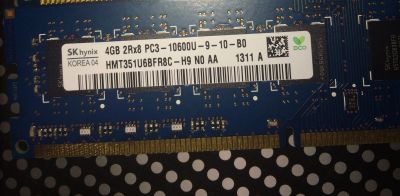 Лот: 11675666. Фото: 1. Hynix 4GB 2Rx8 PC3 10600U-9-10-B0... Оперативная память