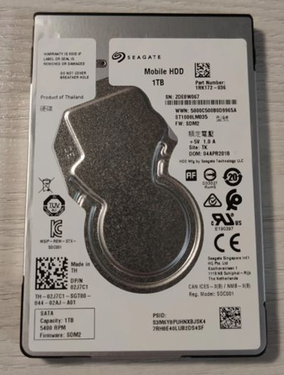 Лот: 19444359. Фото: 1. Жесткий диск Seagate 1 ТБ ST1000LM035. Жёсткие диски (HDD)