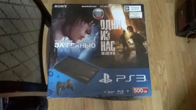 Лот: 4979618. Фото: 1. PS3 Super Slim 500Gb + 3 игры... Игровые приставки, консоли