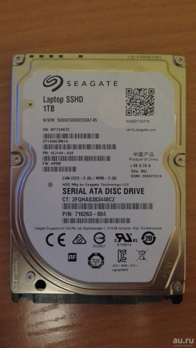 Лот: 13636911. Фото: 1. Жёсткий диск Seagate SSHD ST1000LM014... Жёсткие диски
