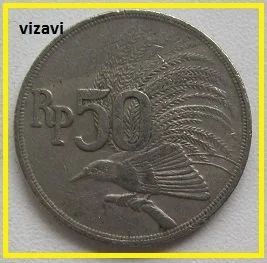 Лот: 16472501. Фото: 1. Индонезия 50 рупий 1971 (№№). Азия