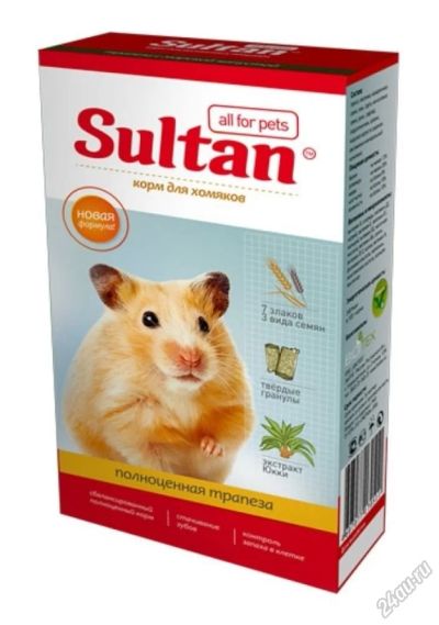 Лот: 5885125. Фото: 1. Корм Sultan для хомяков, полноценная... Корма