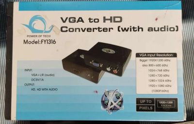 Лот: 19308914. Фото: 1. Конвертер из VGA в hdmi со звуком. Шлейфы, кабели, переходники
