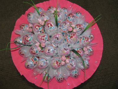 Лот: 3552268. Фото: 1. Букет из шоколадных яиц. Букеты из конфет, игрушек