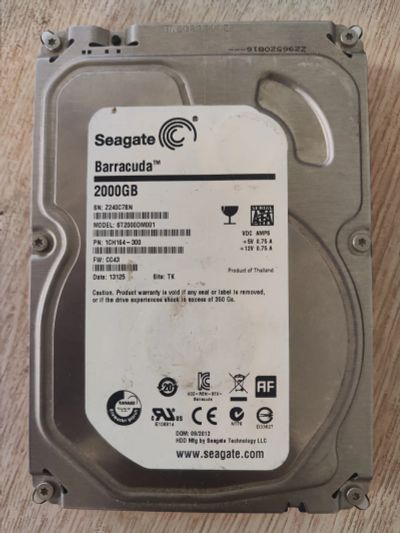 Лот: 25239853. Фото: 1. Seagate Barracuda ST2000DM01 2Tb... Жёсткие диски (HDD)