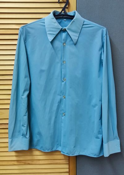 Лот: 25858034. Фото: 1. Рубашка мужская, голубая, 50-52... Рубашки, водолазки