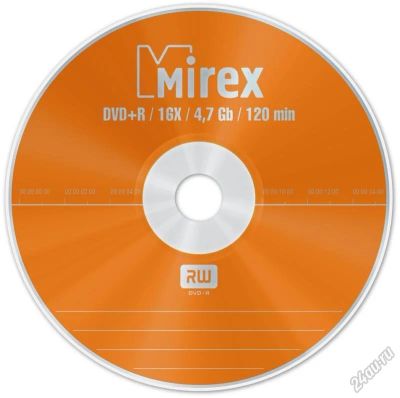 Лот: 5548886. Фото: 1. Диск DVDR Mirex 4.7Gb 16x Bulk... CD, DVD, BluRay