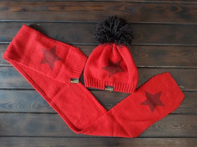 Лот: 9301413. Фото: 1. Комплект шарф + шапка Красные... Головные уборы