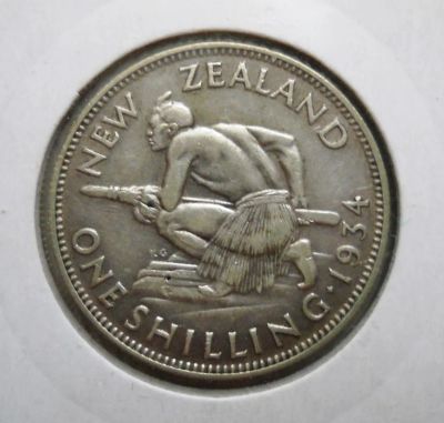 Лот: 9805724. Фото: 1. Новая Зелландия 1 шиллинг 1934г... Австралия и Океания