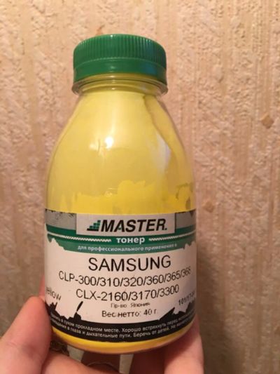 Лот: 12236225. Фото: 1. Тонер Samsung CLP-300 Yellow. Картриджи, расходные материалы