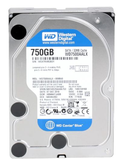 Лот: 8160911. Фото: 1. Жесткий диск Western Digital WD7500AALX... Жёсткие диски (HDD)