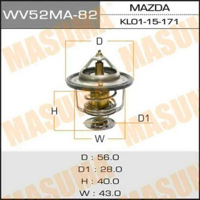 Лот: 18589807. Фото: 1. Термостат masuma WV52MA-82. Двигатель и элементы двигателя