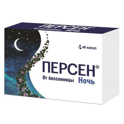 Лот: 24620972. Фото: 1. Персен Ночь капсулы 40 шт. Лекарства